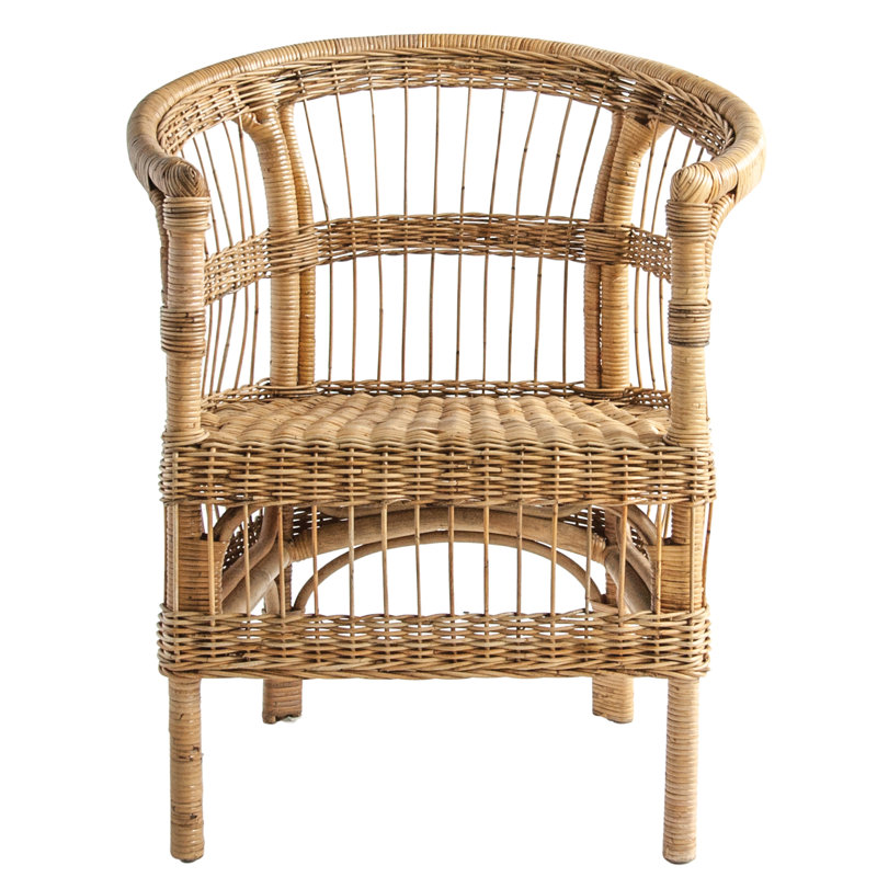 Bay Isle Home Charli Handwoven Rattan Barrel Chair Wayfair